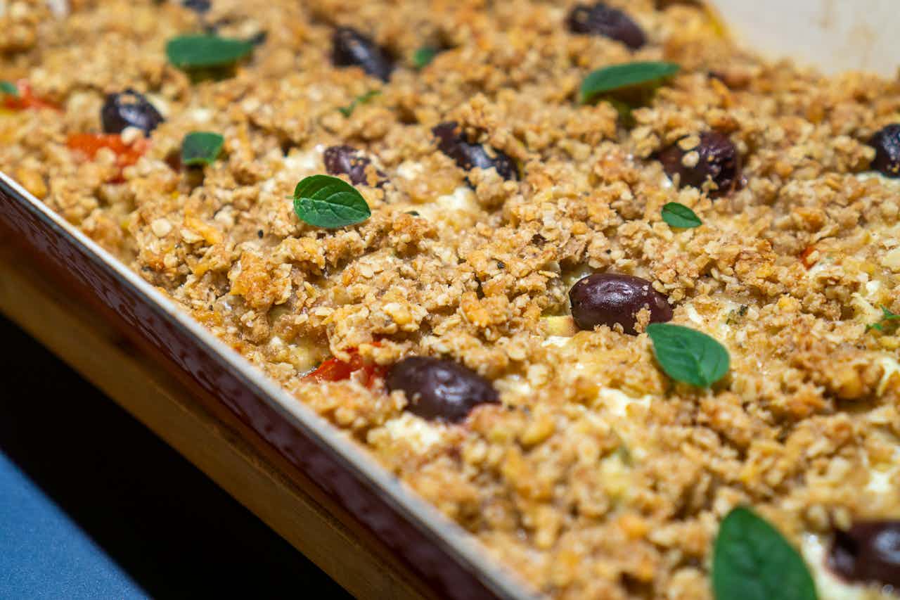 Cover image for Tomaten-Zucchini-Crumble